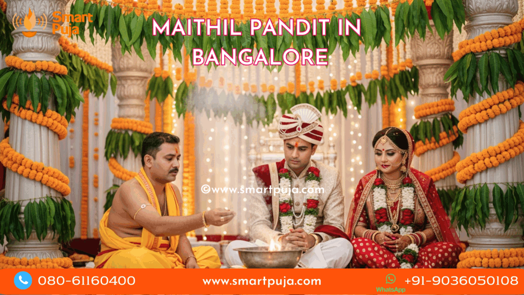 Experienced Maithil Pandit performing traditional Vivah rituals in Bangalore.