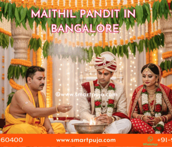 Experienced Maithil Pandit performing traditional Vivah rituals in Bangalore.