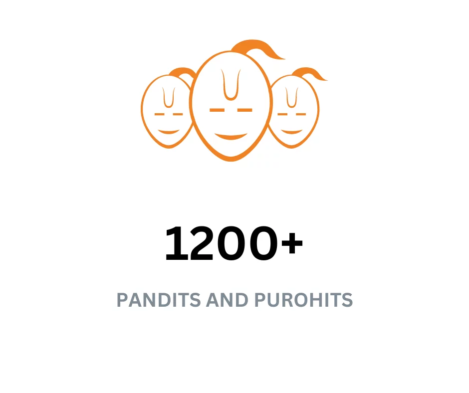 twelve hundred plus pandits and purohits available