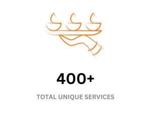 four hundred plus total unique puja and homa services