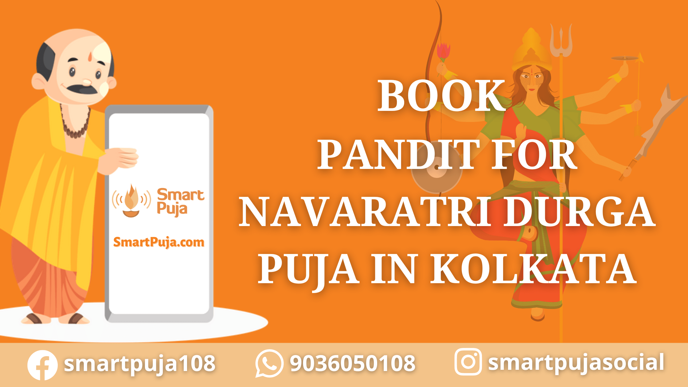 Book Pandit for Navaratri Durga Puja in Kolkata @SmartPuja