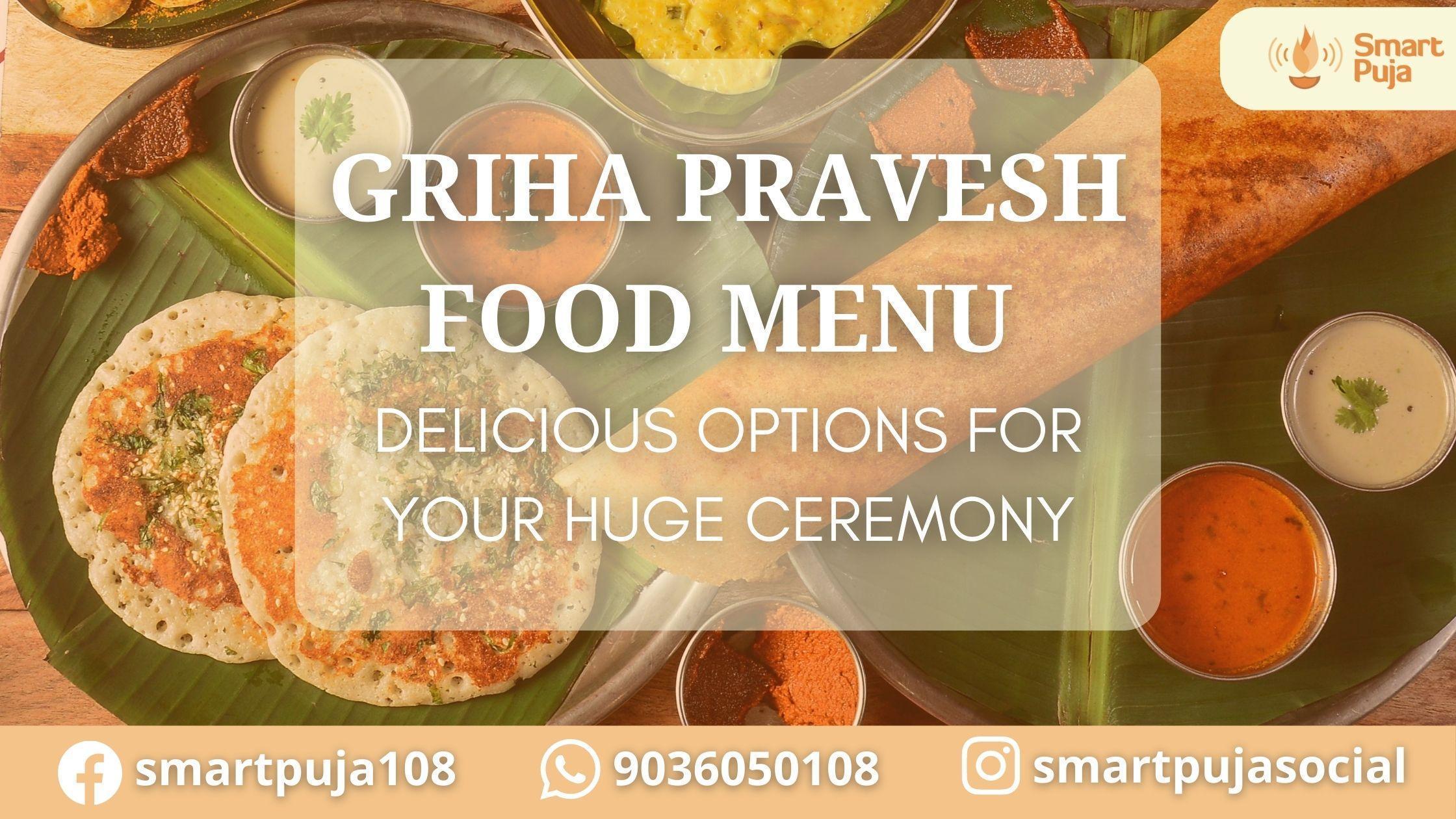 Griha Pravesh Food Menu