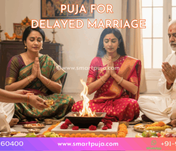 Vedic Pandit performing Swayamvara Parvati Homam for delayed marriage resolution.
