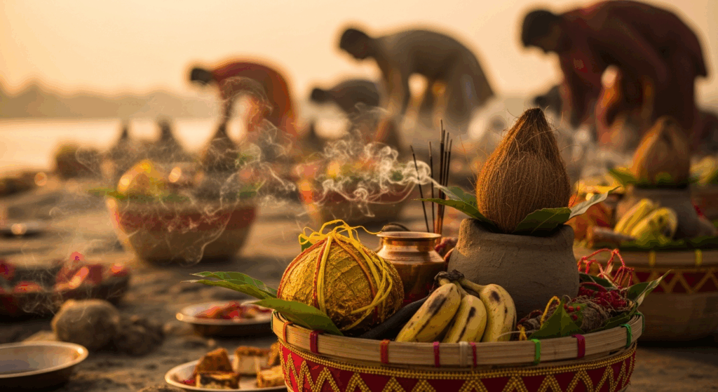 Chhath Puja at river bank