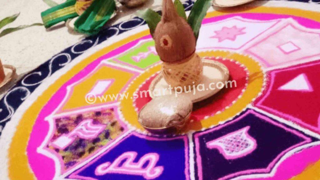 setup for Navagraha puja