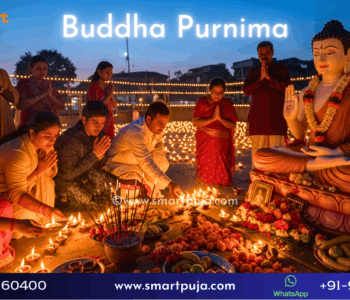 Devotees lighting lamps and offering flowers at a monastery on Buddha Purnima (Vesak) 2026