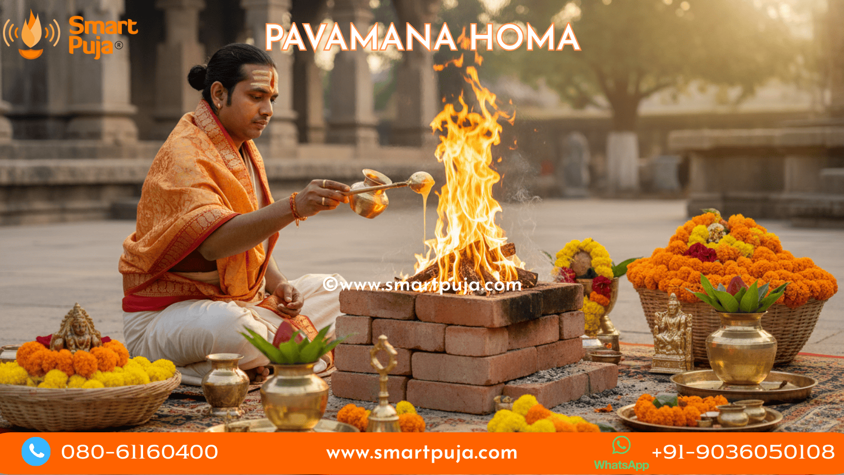 Pavamana Homa ritual by expert pandit for dosha removal and negative energy cleansing at home