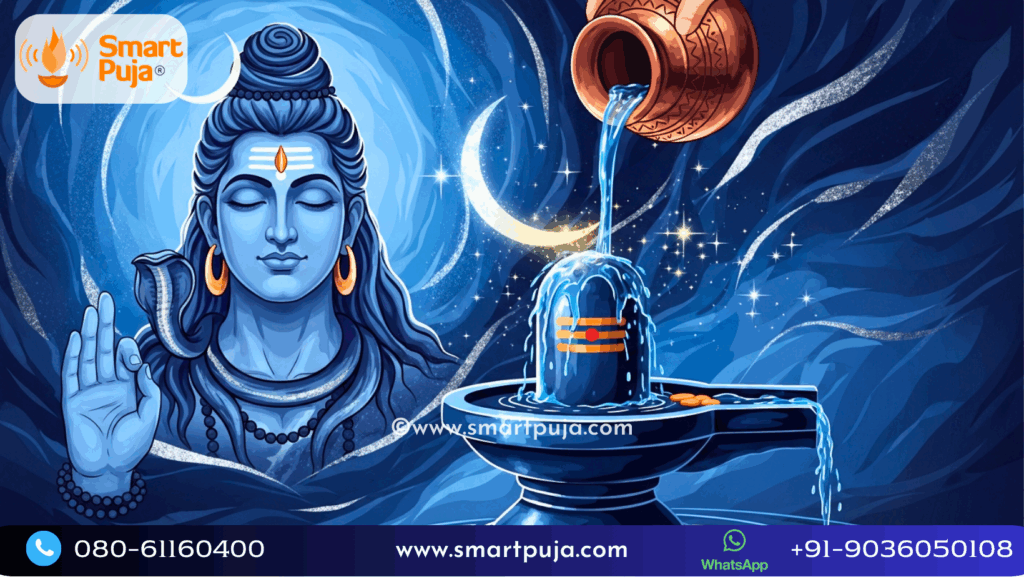 Rudrabhishek Puja Vidhi on Shiva Lingam with Panchamrit