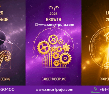 Aries Horoscope 2026 Vedic Dashboard showing Sade Sati Challenge, Career Growth, and Property Luck zones.