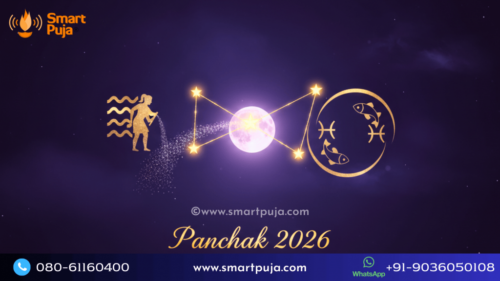 Panchak Dates 2026 Calendar showing Moon transit into Aquarius and Pisces