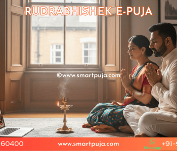 UK Indian family in London apartment performing Shivratri Puja via laptop.