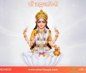 माँ ब्रह्मचारिणी की मूर्ति, नवरात्रि के दूसरे दिन की पूजा