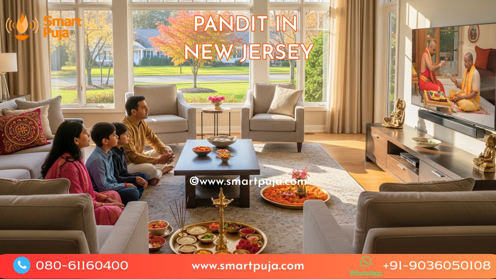 Pandit for Satyanarayan Puja in New Jersey performing rituals online