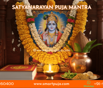 Satyanarayan Puja Mantra with traditional Kalash setup.