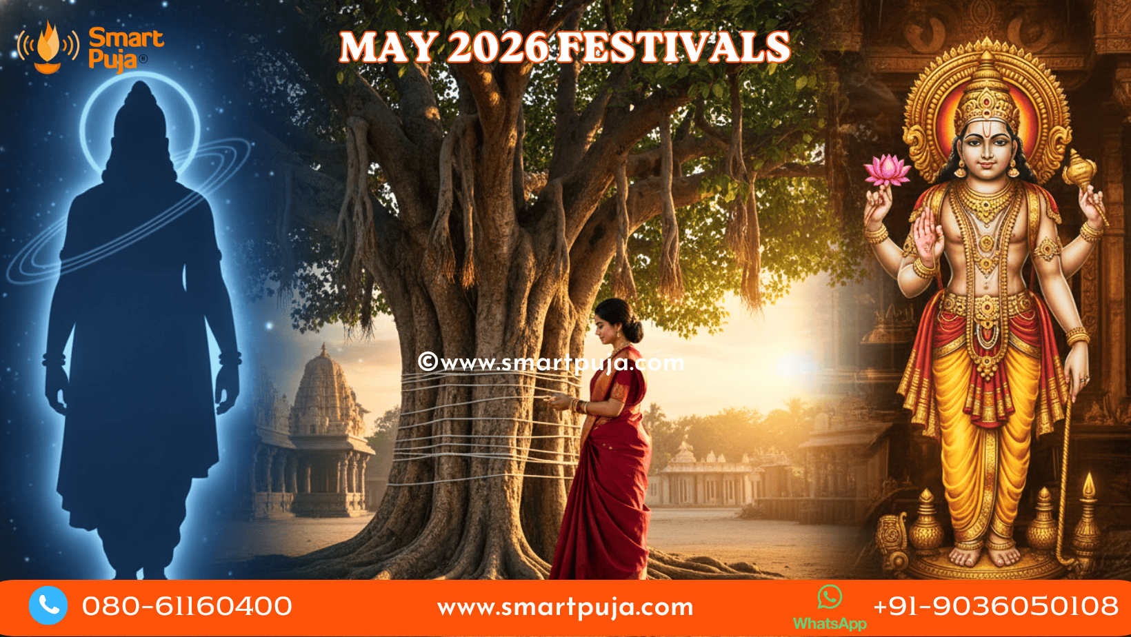 May 2026 Hindu Calendar showing Lord Shani and Auspicious Muhurats